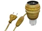 Adaptateur bouteille E27 en plastique, TIBELEC, 60 W or