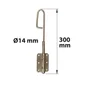 Verrou À Baïonnette L. 300 X Dia. 14 Mm Afbat, Acier Inox Brossé