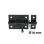 Verrou À Levier Verrou De Box + Gâche Diamètre 16 Mm Afbat, Acier Peint Noir