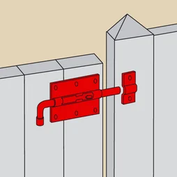 Verrou Pistolet Avec Gâche Afbat, Acier Peint Noir