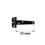 Penture anglaise en acier noir prépeint, L.100 x EP.1,5 mm AFBAT