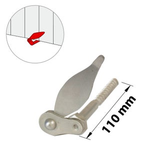 Arrêt Feuille À Visser Inox Brossé, H.70 X L.22 X P.110 Mm