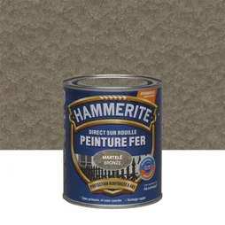 Peinture Fer Extérieur Direct Sur Rouille Hammerite Bronze Martelé 0.75 L
