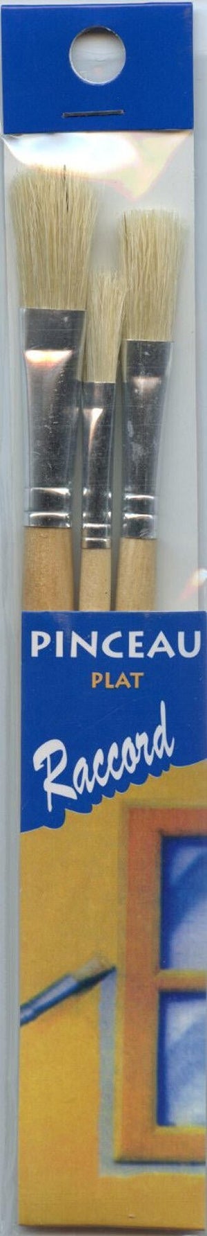 Lot de pinceaux plats pour peinture meuble, porte ou volet, NESPOLI