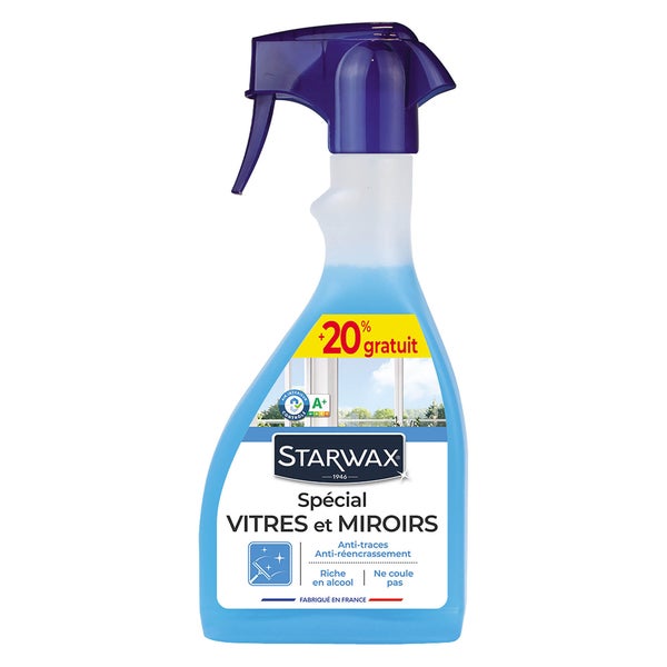 Nettoyant Special Vitres Anti-Traces A L'Alcool 500Ml+20%Gratuit 530 Starwax 0.6