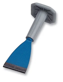 Ciseau a pierre en acier + pare coup 70 x 220 mm revex