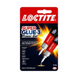 Colle de reparation loctite superglue-3 power gel tube 3g x2