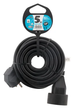 RALLONGE MENAGER 5M avec terre L.5 m HO5VVF 3G1.5,