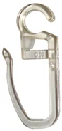 Lot de 12 agrafes tringle à rideau en clip Design en plastique, INSPIRE, 20 mm transparent