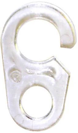 Lot de 12 agrafes tringle à rideau à coudre en plastique, INSPIRE, 20 mm transparent mat
