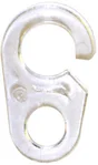 Lot de 12 agrafes tringle à rideau à coudre en plastique, INSPIRE, 20 mm transparent mat