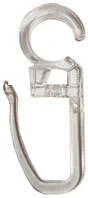 Lot de 12 agrafes tringle à rideau en clip Design en plastique, INSPIRE, 35 mm Transparent