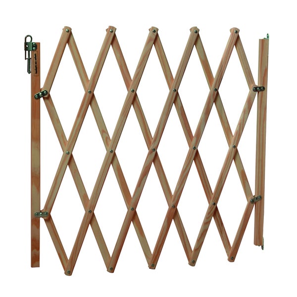 Barrière extensible pour animaux, NORDLINGER, L.60 x 110 cm bois naturel