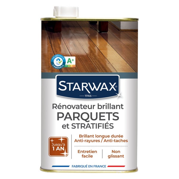 Rénovateur Brillant Parquet Et Stratifié Starwax 1 L