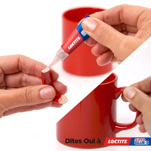 Lot de 2 colle de réparation Cyanoacrylate Super glue 3 universel LOCTITE, 3g tr
