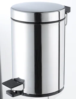 Poubelle de salle de bains 3 litres, SENSEA, Chromé