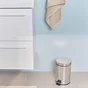 Poubelle de salle de bains 3 litres, SENSEA, Chromé