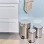 Poubelle de salle de bains 3 litres, SENSEA, Chromé