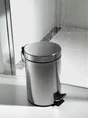 Poubelle de salle de bains 3 litres, SENSEA, Chromé