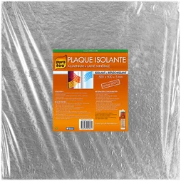 Plaque isolante pour hotte en fibre de roche et aluminium, PYROFEU