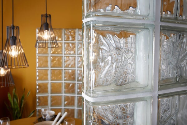 Brique De Verre, Transparent Ondulé Brillant