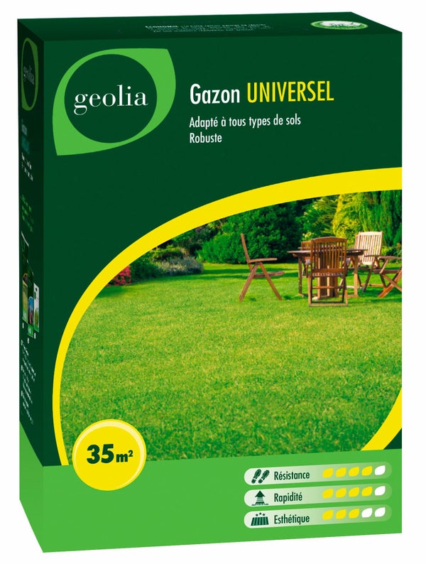 Gazon universel GEOLIA , 1 kg, 35 m²