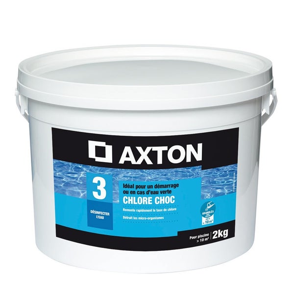 Chlore choc piscine AXTON, granulé 2 kg