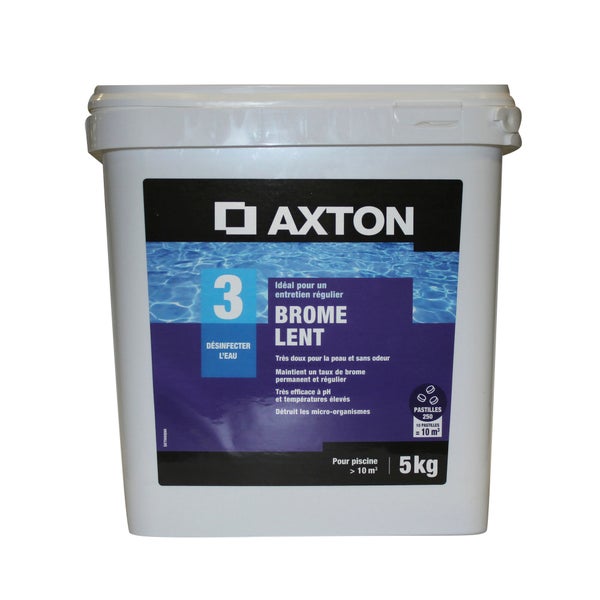 Brome lent piscine AXTON, pastille 5 kg