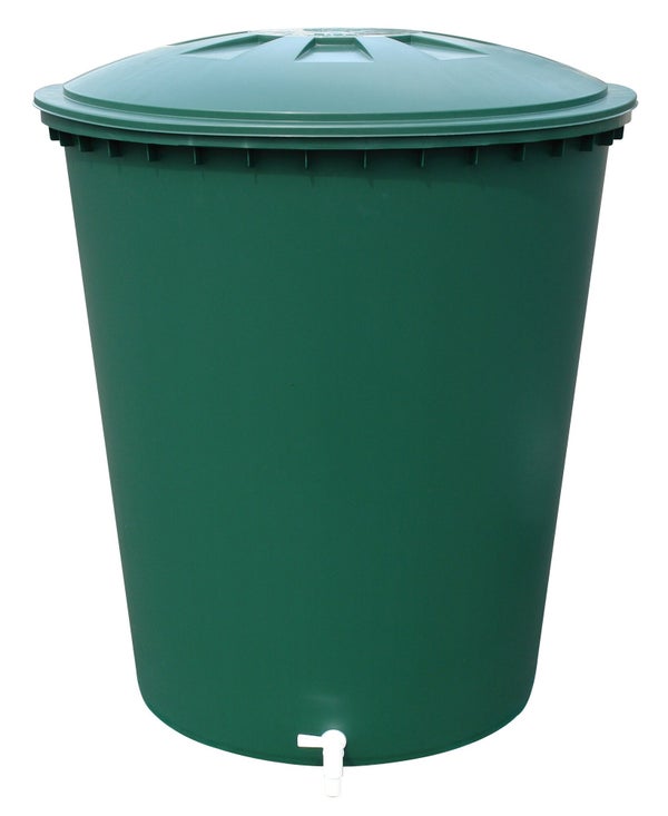 Récupérateur d'eau aérien GARANTIA cylindrique vert , 310 L