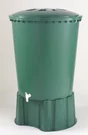 Récupérateur d'eau aérien GARANTIA cylindrique vert , 310 L