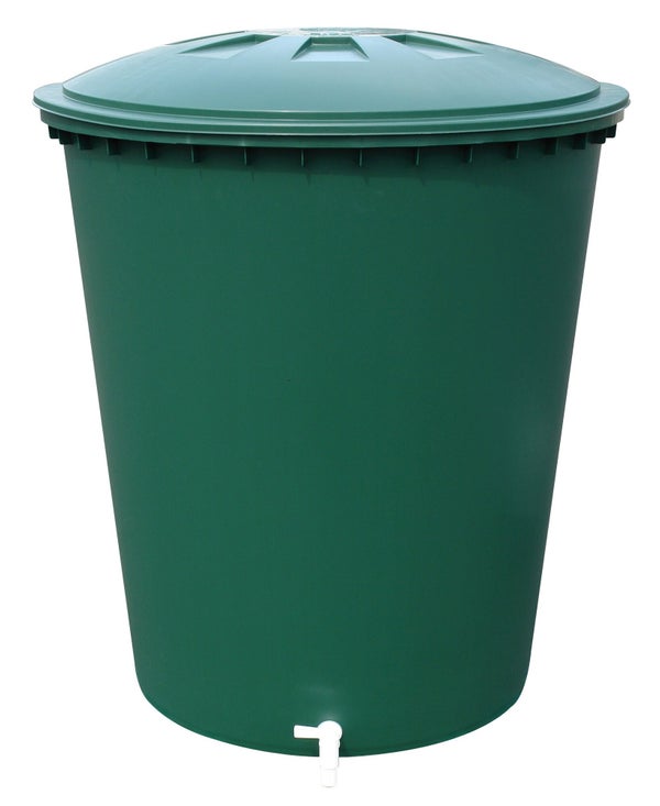Récupérateur d'eau aérien GARANTIA cylindrique vert , 210 L