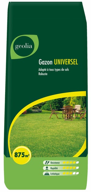 Gazon universel GEOLIA, 25 kg, 875 m²