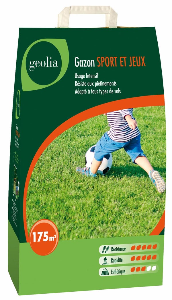 Gazon Sport Et Jeux Geolia, 5 Kg, 175 M²