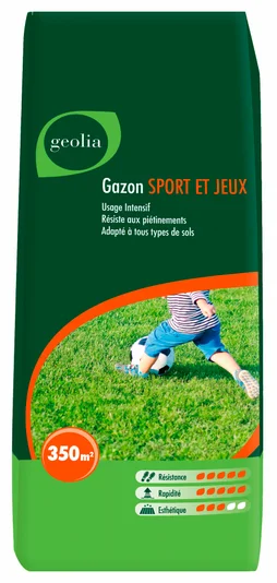 Gazon Sport Et Jeux Geolia, 10 Kg, 350 M²