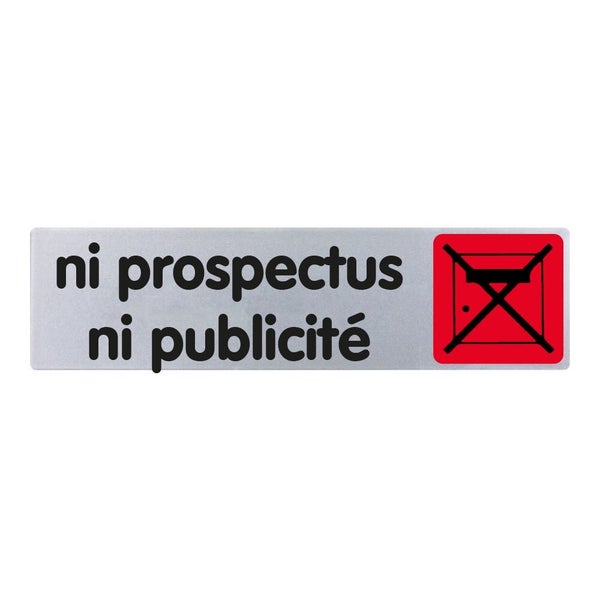 Plaque Ni Prospectus Ni Pub En Plastique