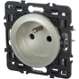 Prise 2 Pole + Terre Mecanisme Connexion Automatique Titane Celiane