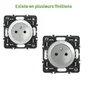 Prise 2 Pole + Terre Mecanisme Connexion Automatique Titane Celiane