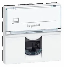 Prise Rj45 Avec Porte-Étiquette Mosaic, Legrand, Blanc