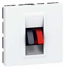 Prise Haut-Parleur Double Mosaic, Legrand, Blanc