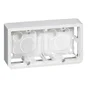 Double Cadre Saillie Horizontal Mosaic, Legrand Blanc Brillant
