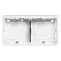 Double Cadre Saillie Horizontal Mosaic, Legrand Blanc Brillant