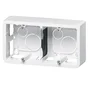Double Cadre Saillie Horizontal Mosaic, Legrand Blanc Brillant