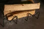 Chenets acier bassu, LE MARQUIER, l. 20 cm x H. 16 cm