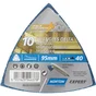 Lot de 10 patins abrasifs, NORTON, 93 x 93 mm grains 40