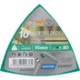 Lot de 10 patins abrasifs, NORTON, 93 x 93 mm grains 80