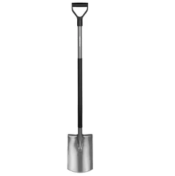 Bêche à bord droit tête et manche acier FISKARS Ergonomic™ L.125cm.