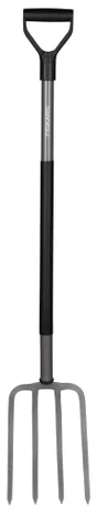Bêche à bord droit tête et manche acier FISKARS Ergonomic™ L.125cm.
