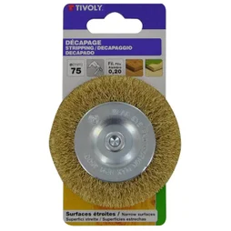 Brosse circulaire perceuse pour bois, TIVOLY, diam. 75 mm