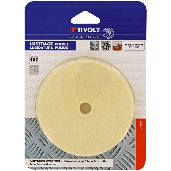 Disque Feutre À Polir Pour Multimatière Tivoly, Diam.100 Mm