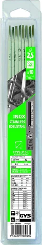 Lot De 10 Électrodes Inox Diamètre 2.5Mm Gys 082335